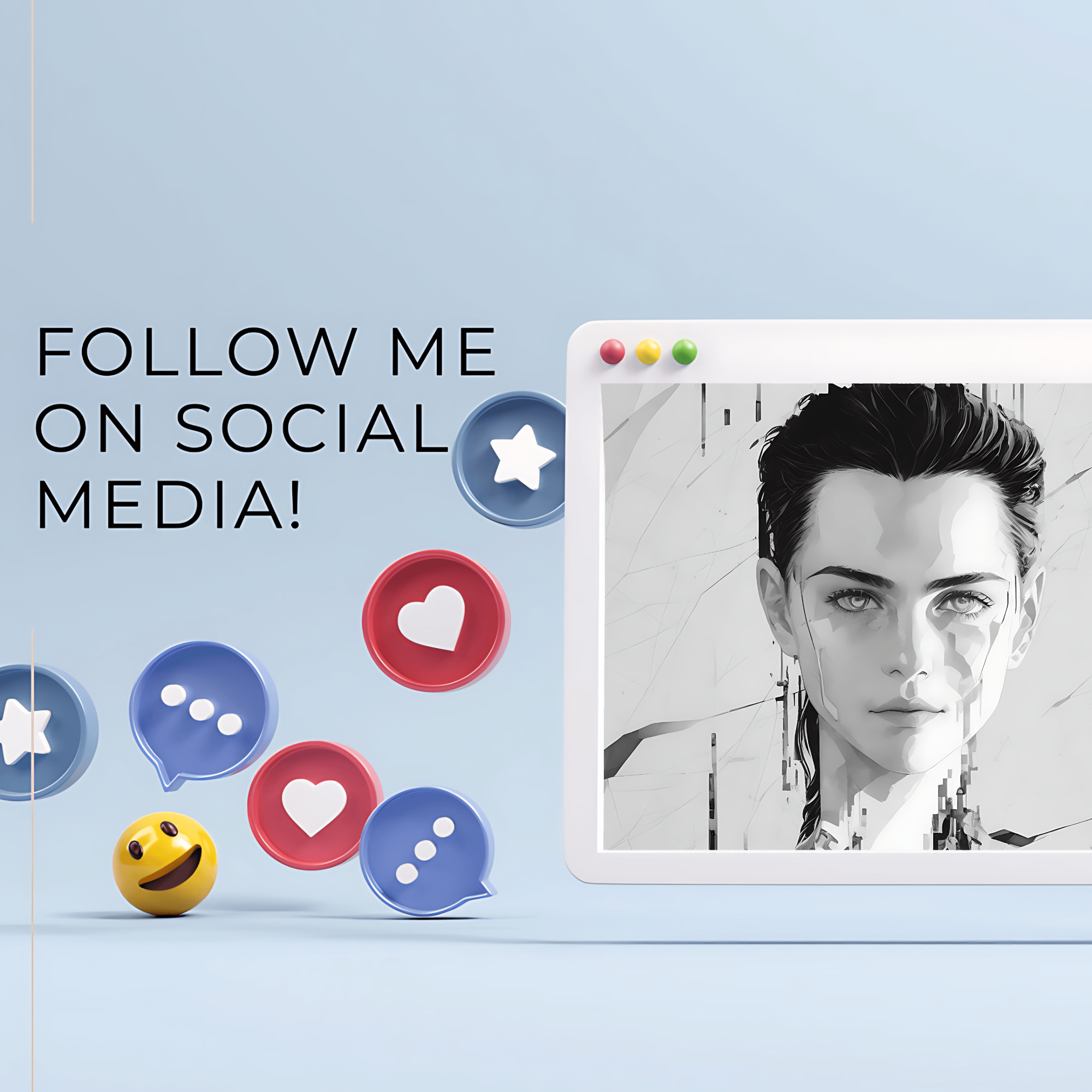 Folge mir auf Social Media